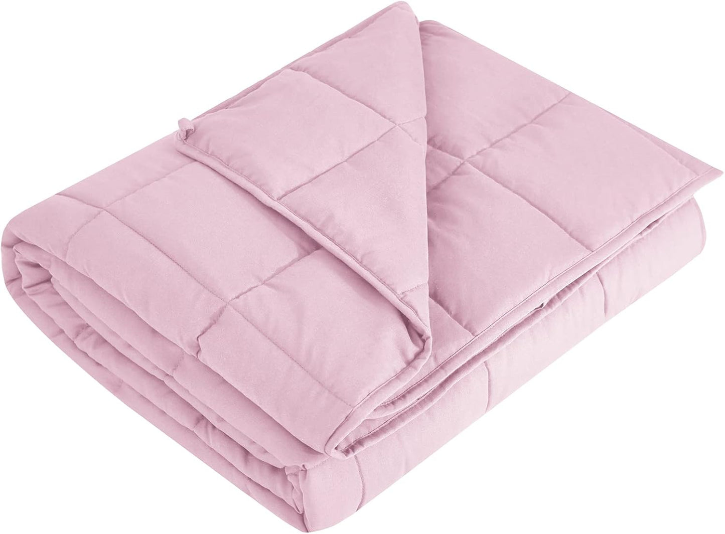L'AGRATY Weighted Blanket - 40"x60" 10lbs Cooling Breathable Microfiber Material with Glass Beads Small Blanket All-Season Summer Fall Winter Soft Thick Comfort