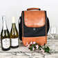 Wine Leather Tote Cooler Insulated Bag
