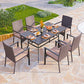 Wicker Patio Dining Chairs Set of 2 with Removable Cushions (2 Count)