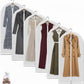 Clear Garment Bags Hanging Clothes Bags (Set of 6) for Closet Storage Plastic Bag with Zipper for Extra Longer Dress Wardrobe Closet Garment Dust Cover Bags - 24'' x 60''/6 Pack