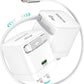 Retractable Wall Charger, 65W PD Fast USB C Charger Block with Retractable Type-C Cable, Travel Fast Charging Adapter with Foldable Plug for iPhone 16/15, MacBook Air, iPad Pro, Samsung, Pixel