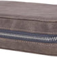 Medicine Handmade Leather Cable Organizer Bag – Full-Grain Leather Travel Tech Case for Cords, Chargers & Accessories – Zippered Storage for Men & Women (Gray)