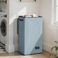 SOLEDI Laundry Hamper with Lid 100L Large & Tall Collapsible Laundry Basket, Clothes Hamper with Bag Removable Easy to Carry, Dirty Hampers for Bedroom, Bathroom, Dorm, College, Blue Grey