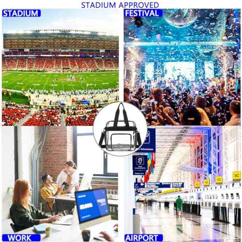 Clear Bag for Stadium Events With Shoulder Strap for Women