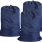 Washable Travel Laundry Bag with Drawstring (3 Pack), Large Dirty Clothes Bag Fit a Laundry Basket or Clothes Hamper, Enough to Hold 4 Loads of Laundry,26x39 inches Navy Blue 3