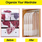 Garment Bags for Hanging Clothes 24'' x 40'' (Set of 6) suit bags for closet storage Covers for Closet with Study Full Zipper for Jacket Storage Clothes and Travel