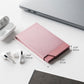 VULKIT Pop up Card Holder Minimalist Credit Card Holder RFID Blocking Slim Metal Card Case for Men or Women(Rose Gold)