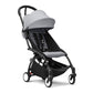 Stokke YOYO3 Stroller from 6 Months - Includes Black Frame/Stone Seat Cushion + Canopy - Folds in & Out in a Flash - Light & Compact - Carry-On Compatible