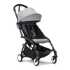 Stokke YOYO3 Stroller from 6 Months - Includes Black Frame/Stone Seat Cushion + Canopy - Folds in & Out in a Flash - Light & Compact - Carry-On Compatible