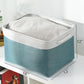 TheWarmHome Organization and Storage basket for Organizing - 3 Pack 16x12x12 inch Cube Storage Bin for Shelves, Fabric Storage Cubes for Organizer Cloth Closet Toy Box (White & Green)