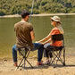 Extra Large Quick Folding Tripod Stool with Backrest Fishing Camping Chair with Carry Strap