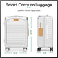 Joyway 20 Inch Carry on Luggage with Front Pocket, PC Hardshell Carry-on Suitcase with USB Port and Cup Holder, 21.5x14.2x9 Airline Approved, Luggage with Spinner Wheels and TSA Lock (White)