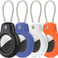 SPGUARD for AirTag Holder Case with Keychain, Air Tags-4 Pack for Apple Air Tag Holder with Wire Cable Lock Key Ring Chain Air Tagholder Accessories for GPS Item Tracker Kids,Keys,Luggage