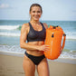 Swim Buoy & Drybag - for Swimmers, Open Water and Triathlon. Pull Buoy for Adults and Kids. Orange Signal Swimming Bubble