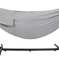Lazy Daze Hammocks Double Hammock with 9ft Space-Saving Steel Stand Includes Portable Carrying Case, 450 Pounds Capacity (Light Gray)