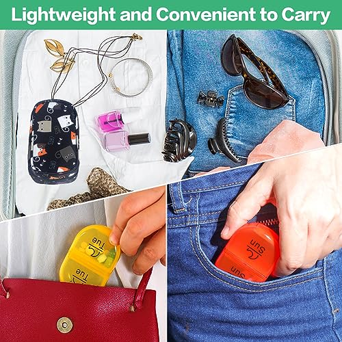 Weekly Travel Pill Organizer 2 Times a Day AM PM Rainbow Pill Box