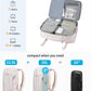 ECOHUB 30L Carry on Travel Backpack for Men Women 18x14x8, 17 inch Expandable Airlines Personal Item Bag Water Resistant Laptop Backpack Flight Approved with USB Slot & Wet Pocket, Beige