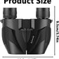 10x25 Binoculars for Adults & Kids, Compact HD Binoculars with Large View, Low Light Vision & Easy Focus for Bird Watching, Travel, Concert, Hunting