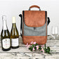 2 Bottle Wine Set Leather Insulated Bag As Gift