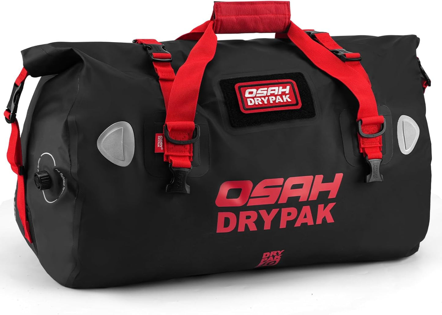 Waterproof Duffel Bag - Motorcycle Dry Bag Tail Bag with Large Storage Space, Waterproof Luggage Duffle Bags with Outer Mesh Zipper Pocket for Camping, Kayaking, Fishing & Traveling - Roamly