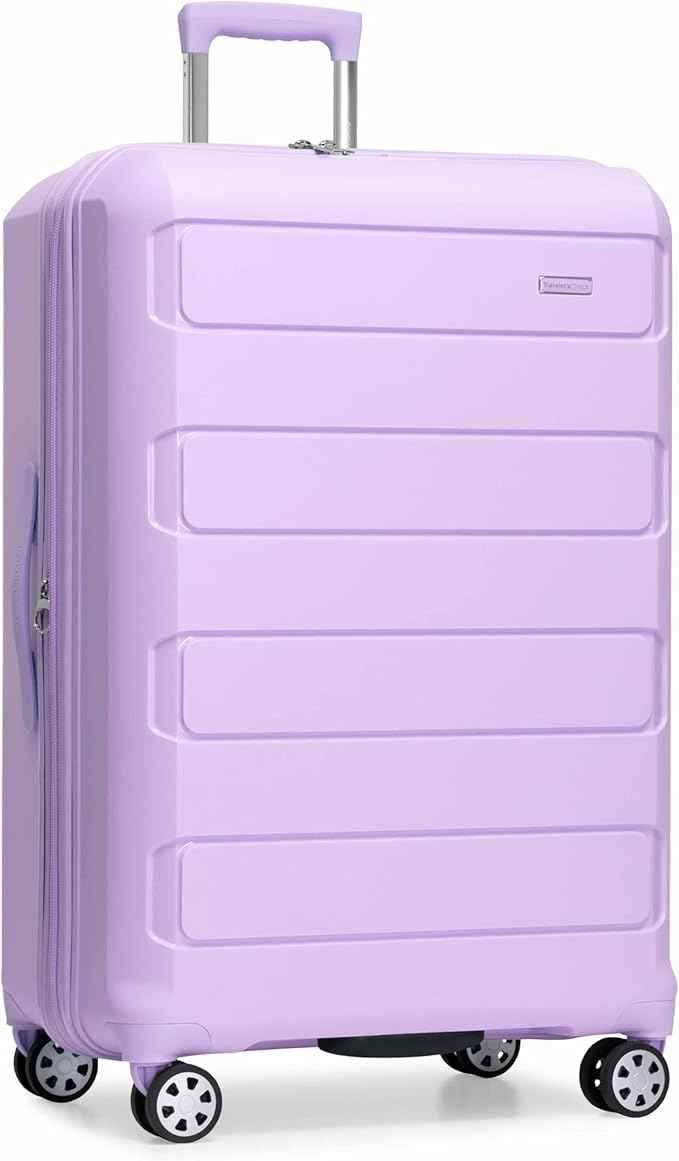 Traveler's Choice Pagosa Hardshell Expandable Luggage with Spinner Wheels, Lavender, 30-Inch Large