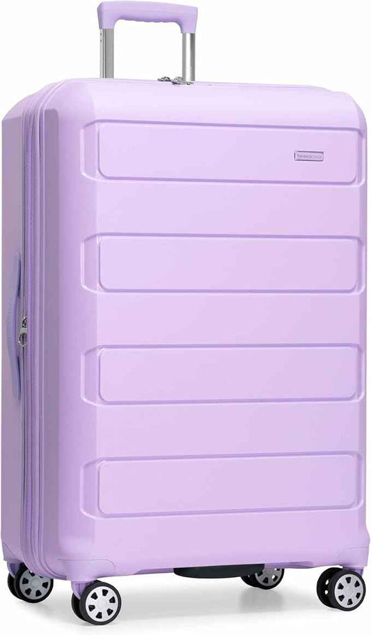 Traveler's Choice Pagosa Hardshell Expandable Luggage with Spinner Wheels, Lavender, 30-Inch Large