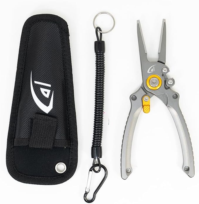 danco 7.5" Aluminum Fishing Side Cutters with Sheath, Fishing Line and Wire Cutter, Saltwater Safe, Fresh/Saltwater Fishing