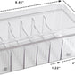 Yesesion Large Cord Organizer Box with Lid and 6 Compartments, 2 Pack Plastic Cable Storage Boxes with Wire Ties, Clear Desk Drawer Organizer for Phone Charger, Battery, Home Office Supplies