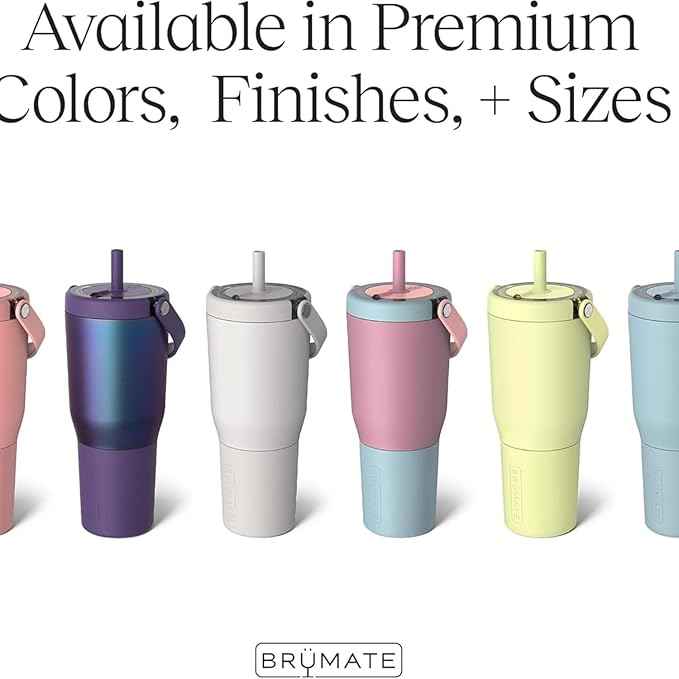 BrüMate Resa 35oz 100% Leakproof Travel Tumbler with Handle & Straw | Flexible SoftSip Straw | Silicone Sleeve for Durability | Stainless Steel | Cup Holder & Travel Friendly Water Bottle (Pineapple)