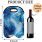 Wine Carrier Tote Personalized Bag for 2 Bottles - Neoprene Wine Bottle Holder with Carry Handle, Wine Protective Bag Insulated Bag Beer Cans Water Bottle Holder for Travel Picnic,Style18