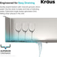 Kraus KHU110-27 Standart PRO 27-inch 16 Gauge Undermount Single Bowl Set (5 Item Bundle: Sink, Bottom Grid, Assembly, Drain Cap, Kitchen Towel), 27 Inch, Stainless Steel