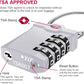 ZHEGE TSA Approved Lock, 4 Digit Cable Luggage Lock, Travel Lock with White Number, Flexible TSA Cable Lock for Suitcase, Gym Locker, School Locker, Easy to Read (1 Pack, Sliver)