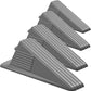 Frienda 4 Pcs Jumbo Door Stoppers Heavy Duty Door Stopper Tall up to 2inch Tall Wedge TPR Large Wedge Stackable Big Rubber Doorstop for Hotel Carpet Hardwood Concrete and Tile (Gray)