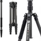 Fotopro 59” Carbon Fiber Travel Tripod, 2 in 1 Lightweight Monopod Tripods, Professional Compact Tripod for DSLR Camera, Load up to 17.6lbs(8kg)