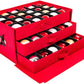 [Christmas Ornament Storage Box with Dividers] - (Holds 72 Ornaments up to 3 Inches in Diameter) | Acid-Free Removable Trays with Separators | 3 Removable Drawer Style Trays