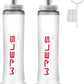 Soft Flasks Soft Running Water Flask Collapsible Soft Water Bottles Small BPA-Free for Sports Hiking Hydration Pack 500 ml/17oz，300 ml/10oz（2pack-500ml,red）