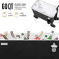 VINGLI 80 Quart Wagon Rolling Cooler Ice Chest, w/Long Handle and 10" Wheels, Portable Beach Patio Party Bar Cold Drink Beverage, Outdoor Park Cart on Wheels