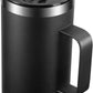 KXIAOCHEN 20oz Insulated Coffee Mug with Lid, Stainless Steel Coffee Cup, Double Wall Vacuum Coffee Tumbler with Handle, Premium Thermal Travel Coffee Mug (Black)