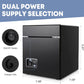 Uten Automatic Double Watch Winder Box, Luxury Wooden Storage Case for Mechanical Watch Winder with Quiet Motor 5 Rotation Mode, Black.