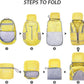 ZOMAKE 25L Ultra Lightweight Packable Backpack, Foldable Hiking Backpacks Water Resistant Small Folding Daypack for Travel(Yellow)