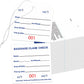 1000 Baggage Claim Check Tags with Transfer Tape on Back, 4 3/4 x 2 3/8 Hotel Luggage ID Tags Numbering from 001 to 1000, Baggage Identification for Hotel Suitcase Motel Bag