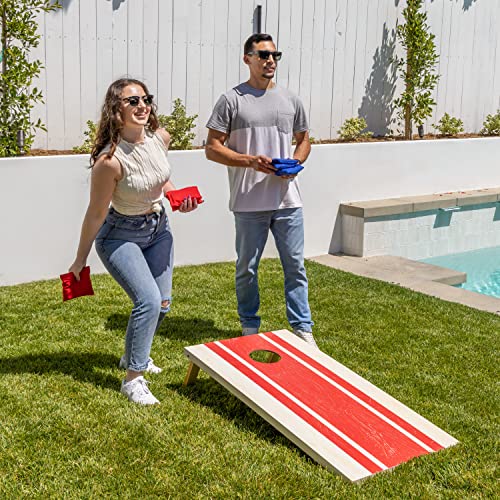 4 ft x 2 ft Regulation Size Wood Design Cornhole Game Set