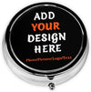 Custom Round Pill Case, Personalized Name/Photo Decor Travel Jewelry Organizer Container Medicine Vitamin Pill case - 3 Compartment