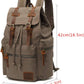 AUGUR High Capacity Canvas Vintage Backpack - for School Travel 12-15" Laptop Backapcks for Men Casual Daypacks Rucksack (M-Army Green)