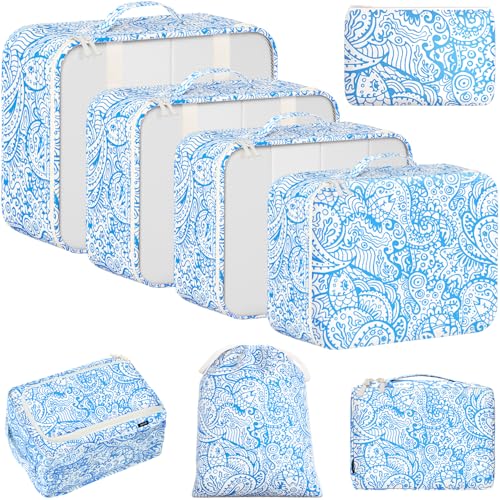 8 Set Packing Cubes Luggage Packing Organizers for Travel Accessories (8 Count)
