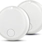 Air TrackerTags-2 Pack Tracker Tag Work with Apple Find My (iOS 14.6 Above Only) Smart Tag Item Finders for Key, Luggage, Backpack，etc. ((White, 2 Pack)