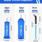 Folding Soft Flask Portable Collapsible Running Lightweight Water Bottle for Outdoor Sports,Travel with Mouthpeice Cover