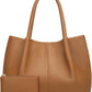 KKXIU Tote Bag for Women Vegan Leather Shoulder Purse Large Capacity Travel Bag
