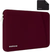 RAINYEAR Laptop Sleeve Case with Front Pocket, 15.6 Inch Protective Portable Case with Front Pocket, Briefcase Laptop Carrying Bag Cover Compatible for HP, Dell, Asus, Lenovo, Notebook, Red