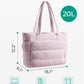 BAGSMART Tote Bag for Women, Lightweight Puffy Tote Bag with Compartments Shoulder Bag Handbag for Travel, Work, Gym,